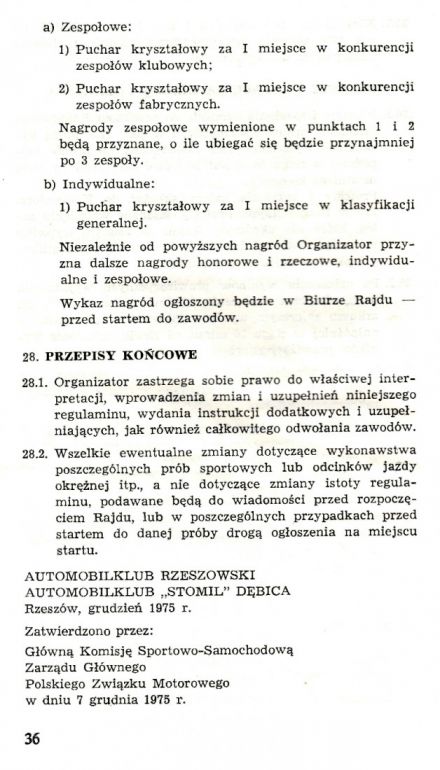 Rajd Stomil - 1976r